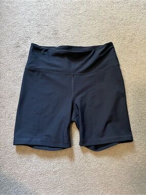 High-Waist Blue Women’s Bike Shorts